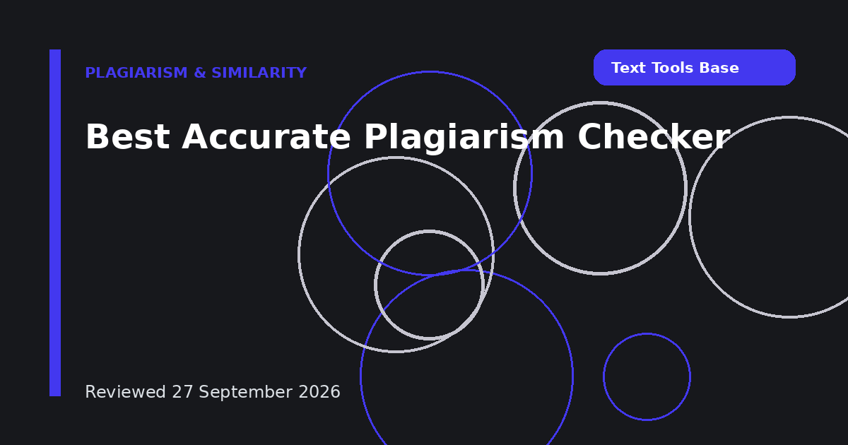 Best Accurate Plagiarism Checker
