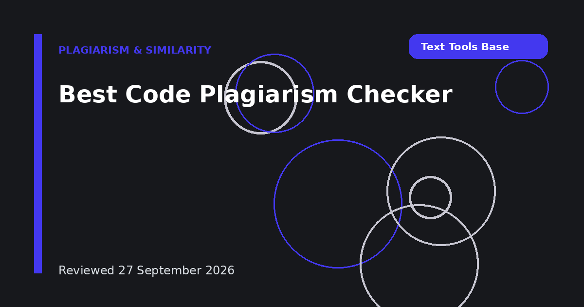 Best Code Plagiarism Checker