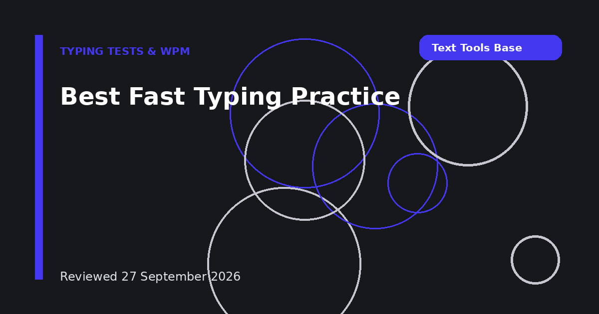 Best Fast Typing Practice
