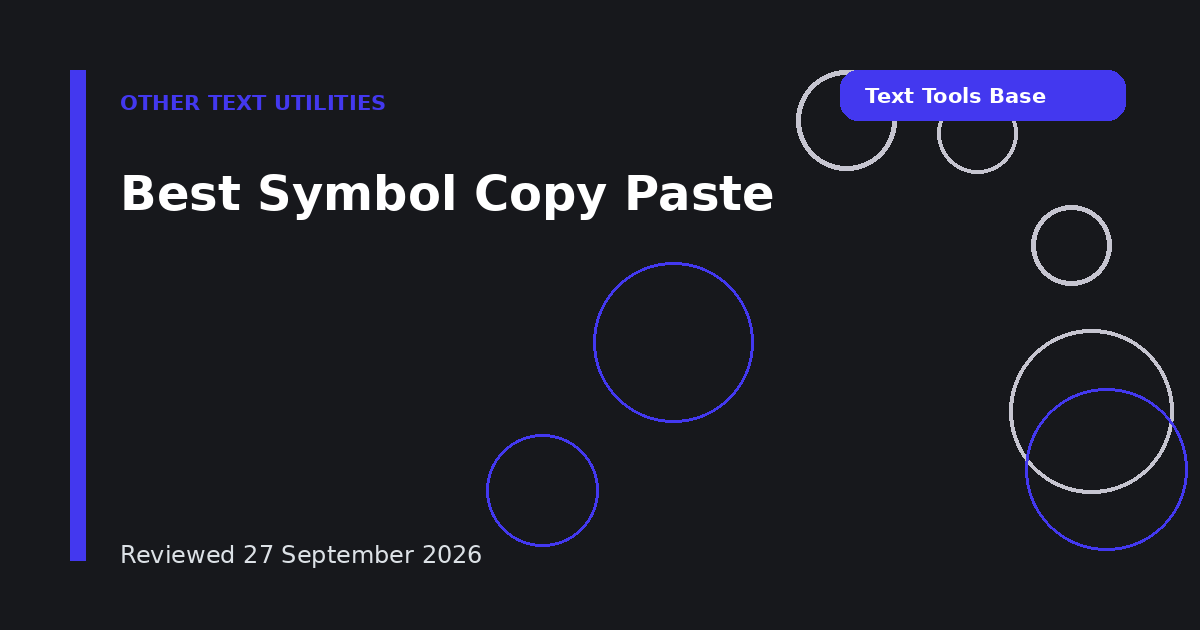 Best Symbol Copy Paste
