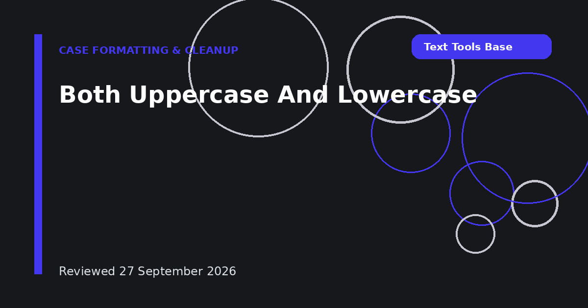 Both Uppercase And Lowercase