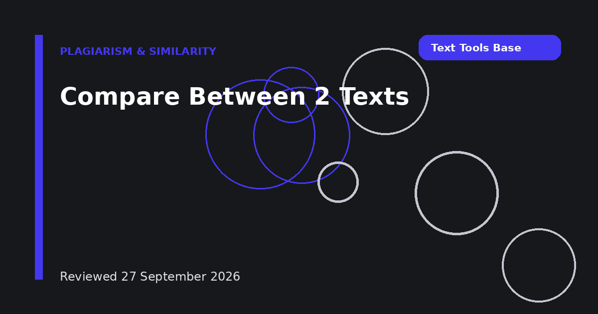 Compare Between 2 Texts
