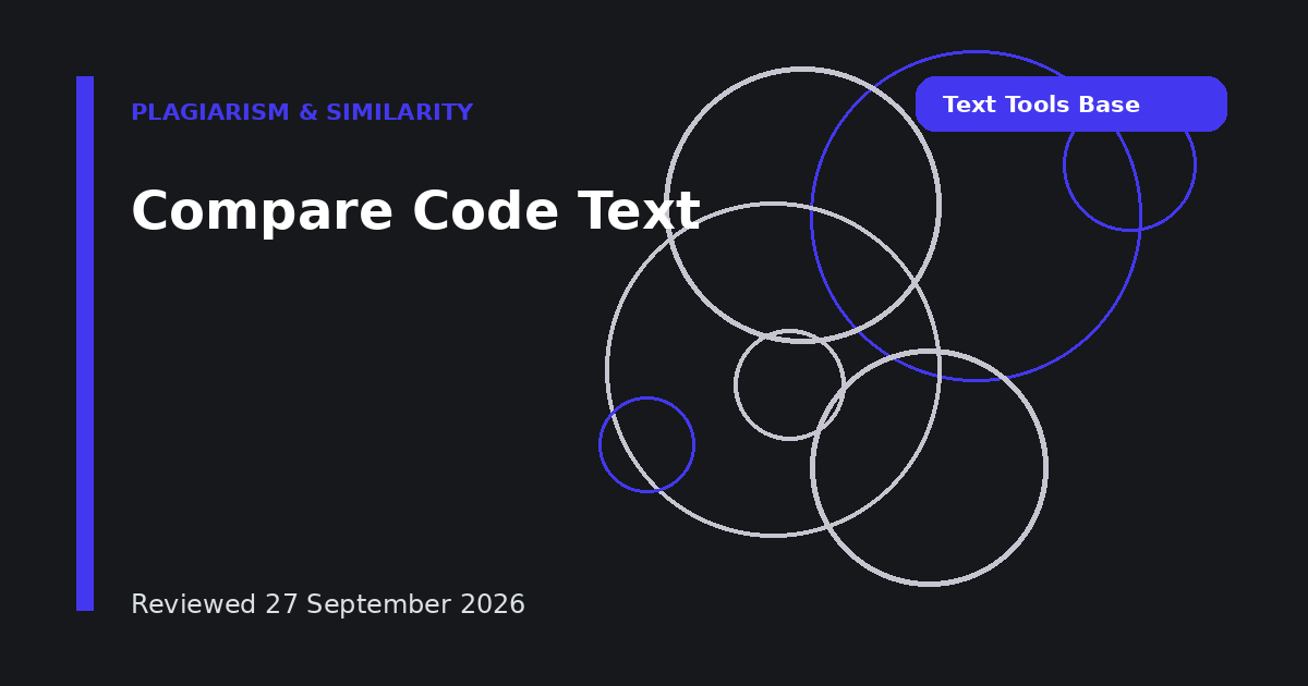 Compare Code Text