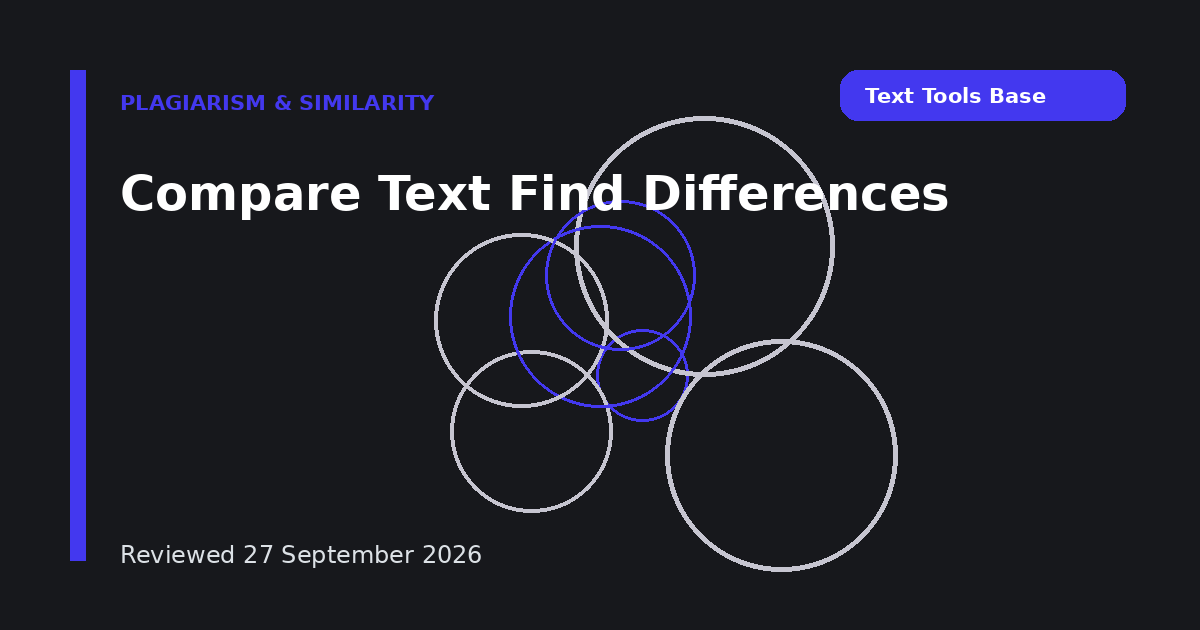Compare Text Find Differences