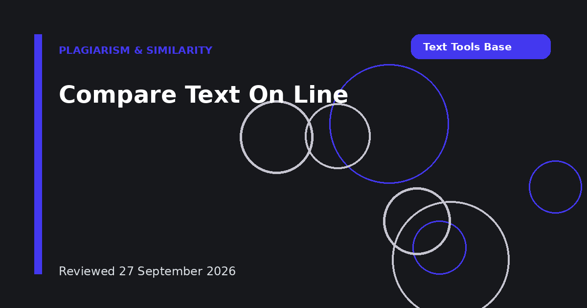 Compare Text On Line