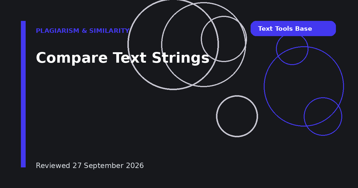 Compare Text Strings