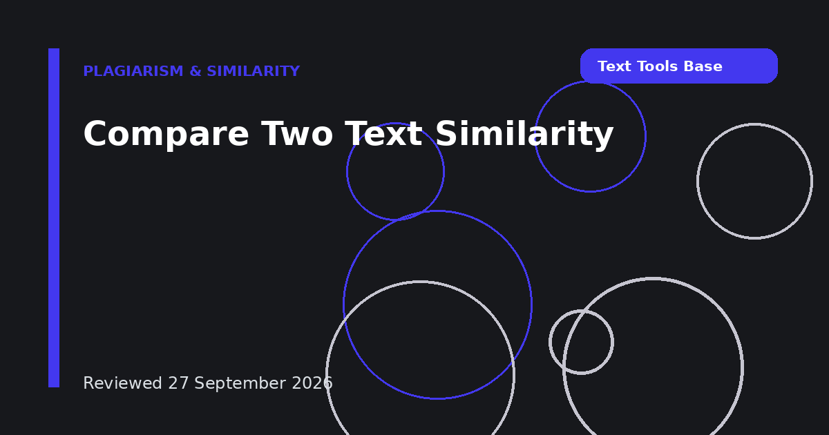 Compare Two Text Similarity