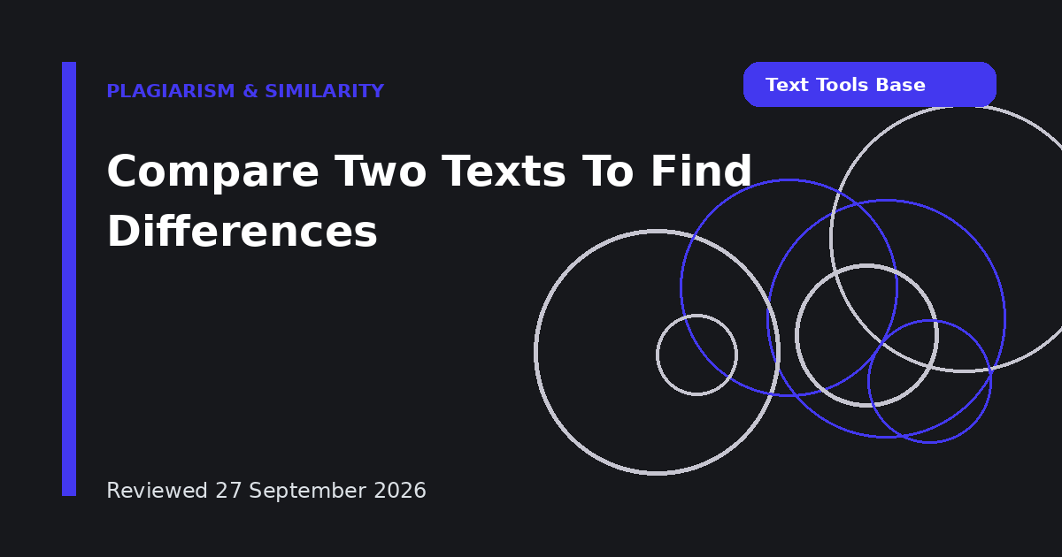 Compare Two Texts To Find Differences
