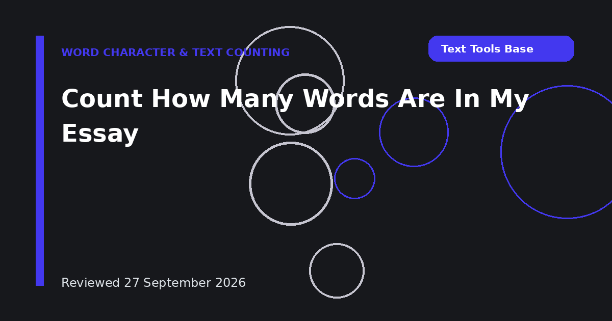 Count How Many Words Are In My Essay