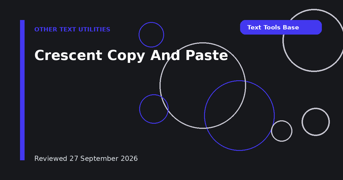 Crescent Copy And Paste