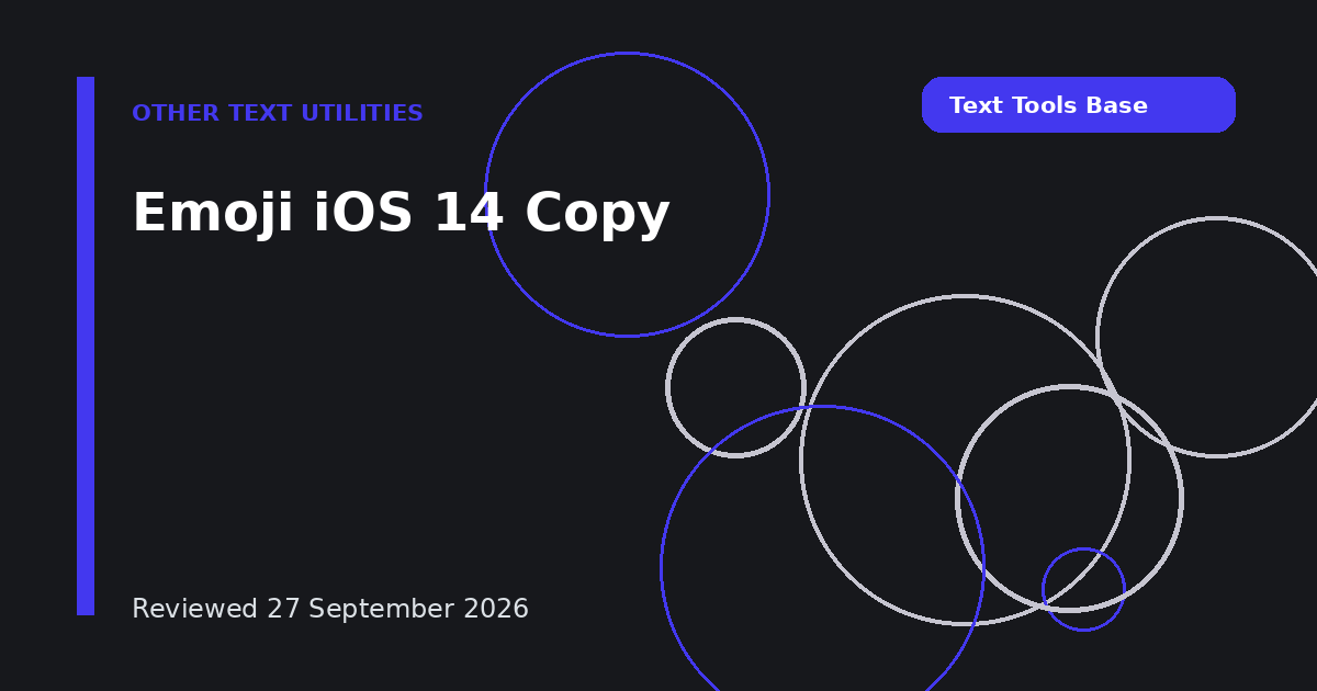 Emoji iOS 14 Copy