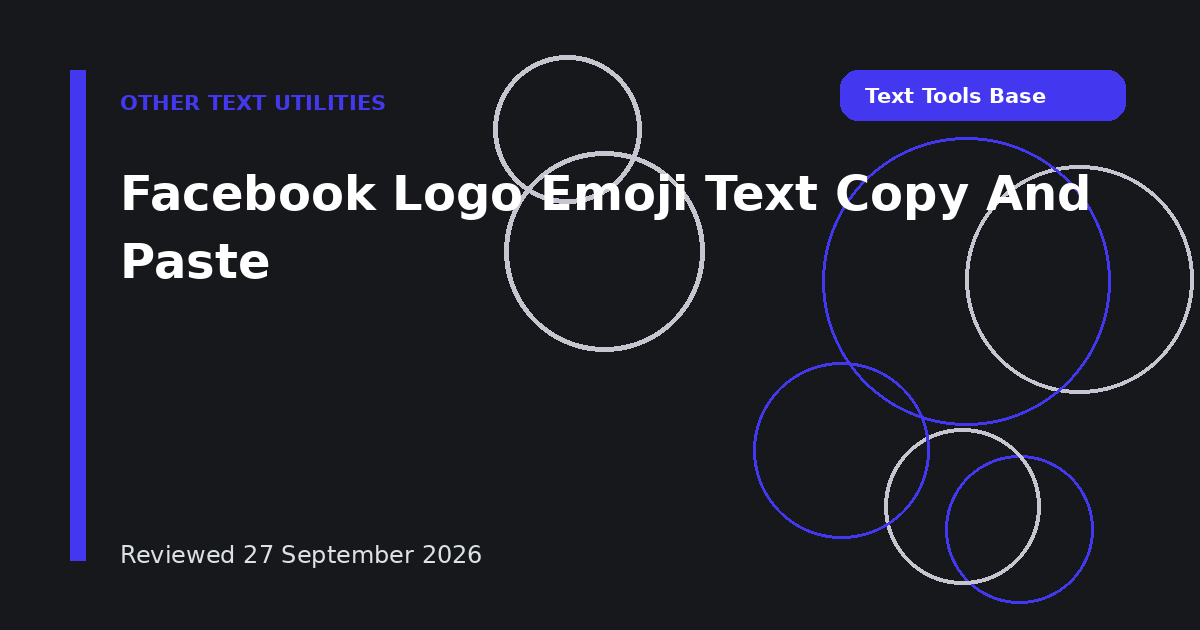 Facebook Logo Emoji Text Copy And Paste