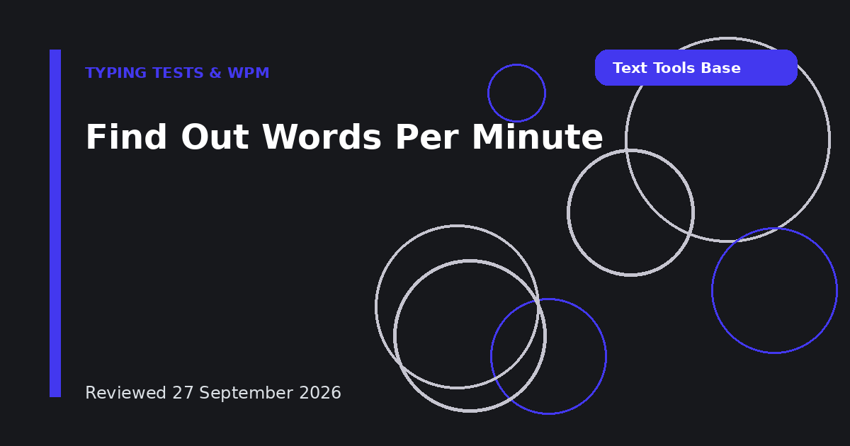 Find Out Words Per Minute