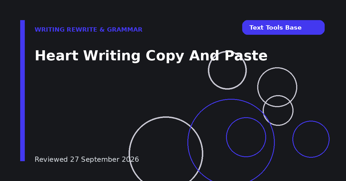 Heart Writing Copy And Paste