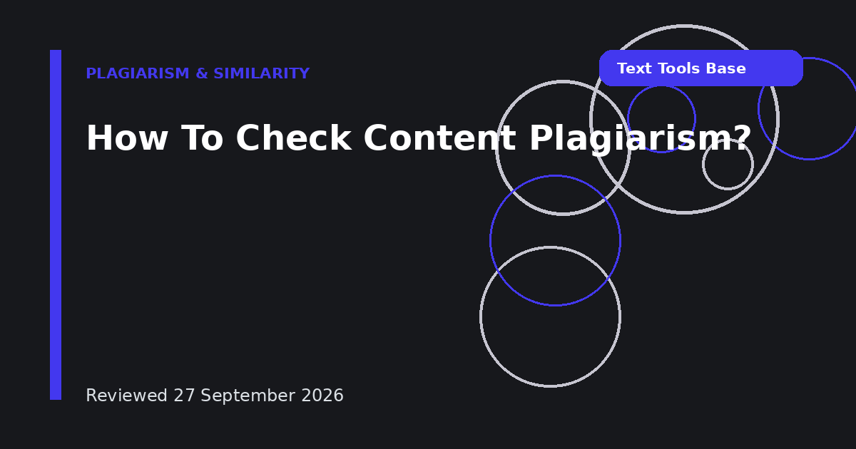 How To Check Content Plagiarism?