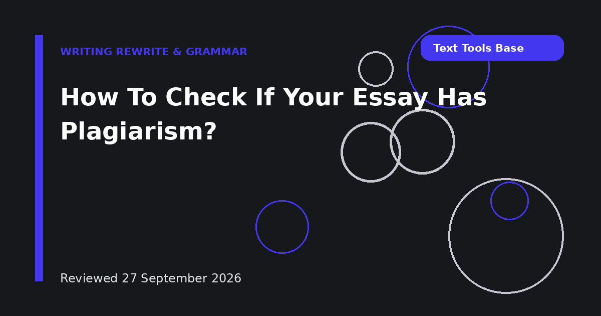 How To Check If Your Essay Has Plagiarism?