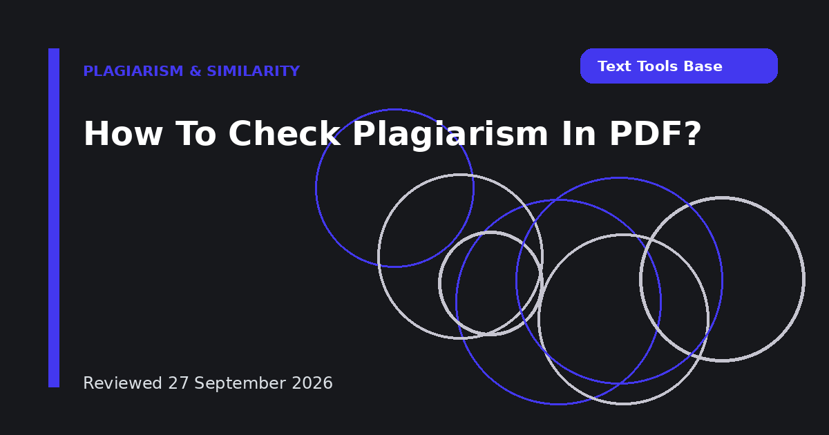 How To Check Plagiarism In PDF?