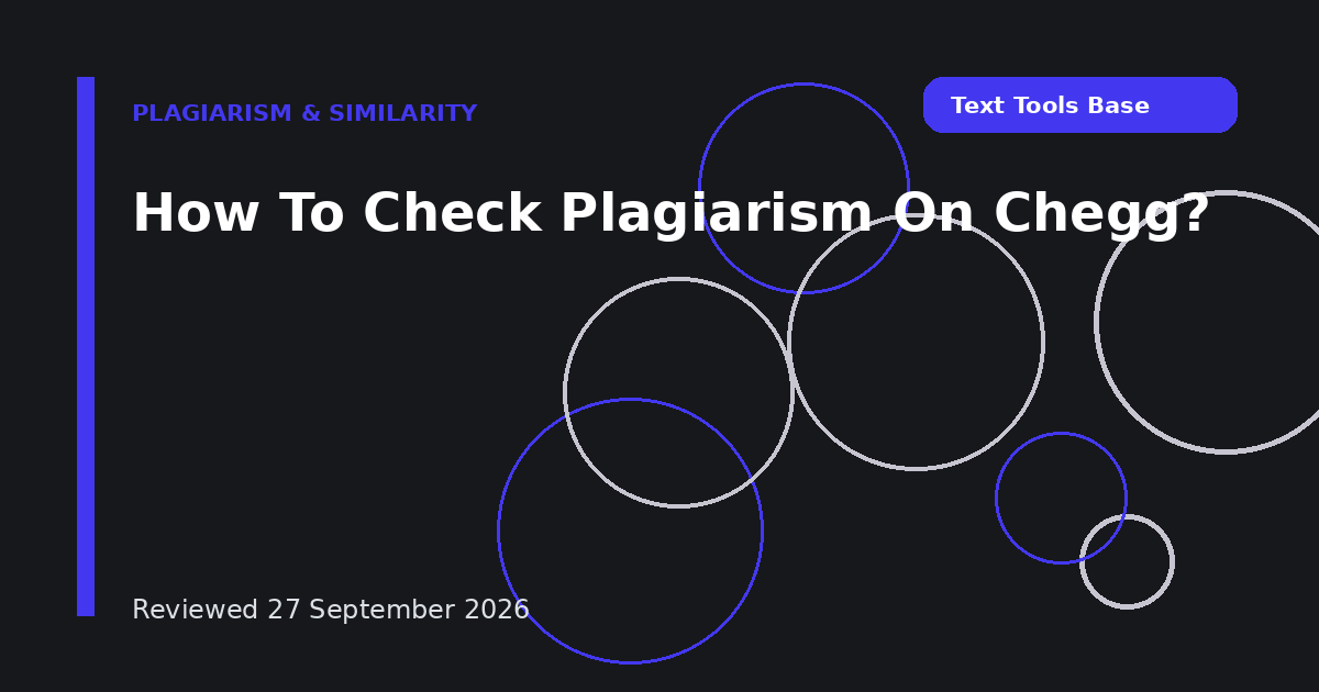 How To Check Plagiarism On Chegg?