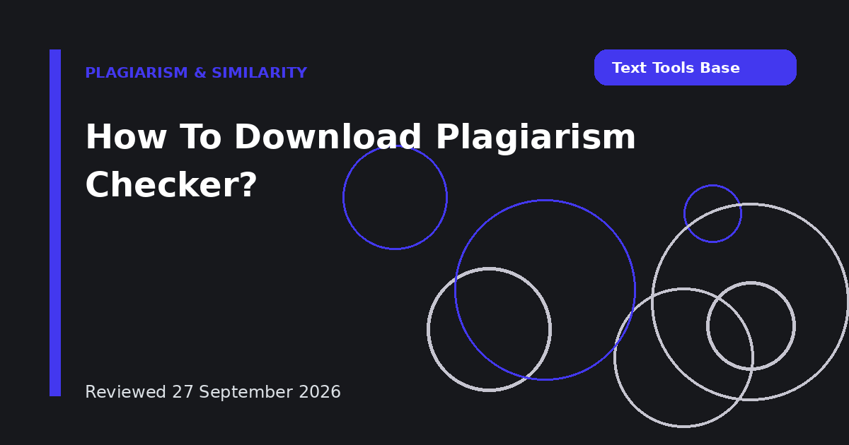 How To Download Plagiarism Checker?