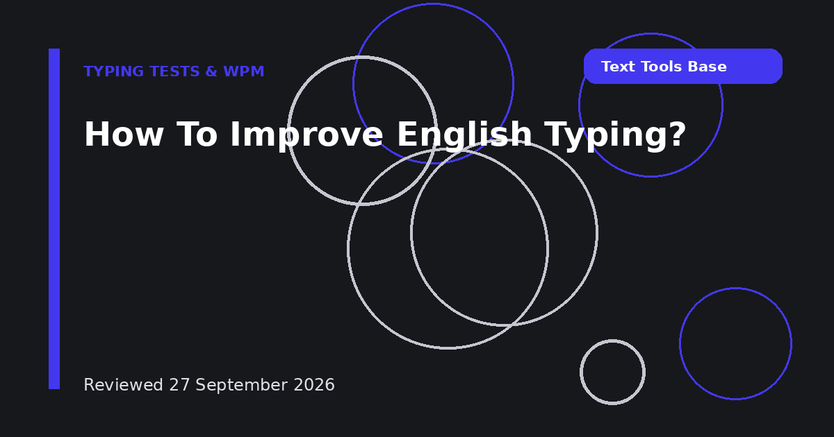 How To Improve English Typing?