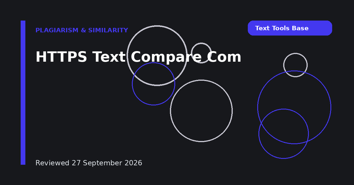 HTTPS Text Compare Com