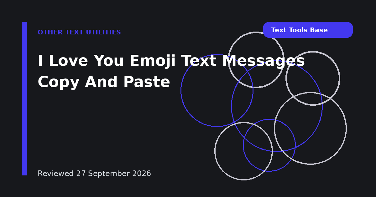 I Love You Emoji Text Messages Copy And Paste