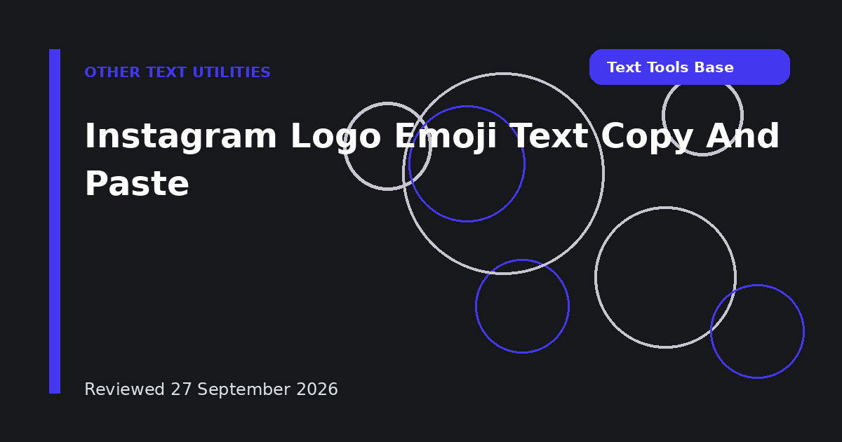 Instagram Logo Emoji Text Copy And Paste