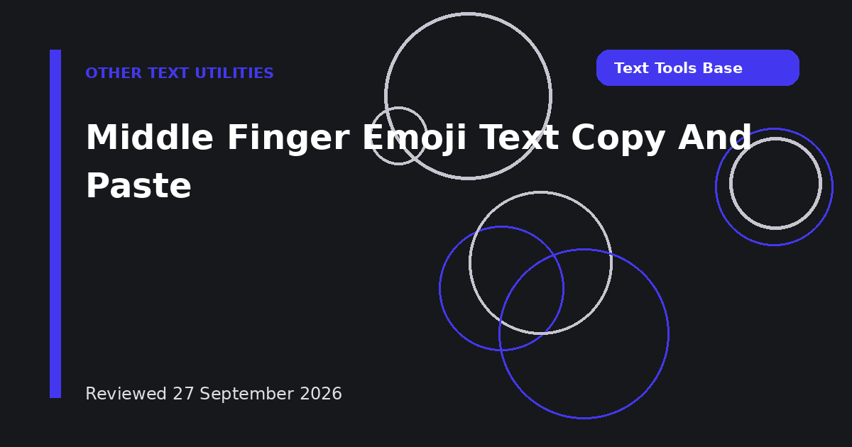 Middle Finger Emoji Text Copy And Paste