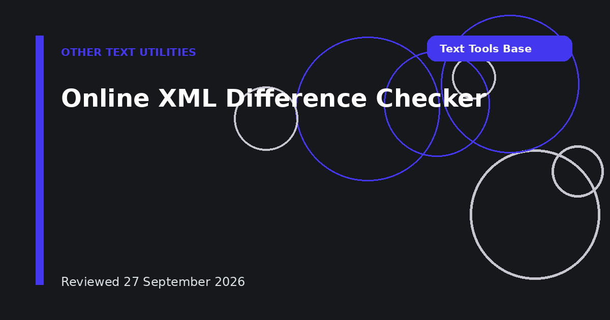Online XML Difference Checker
