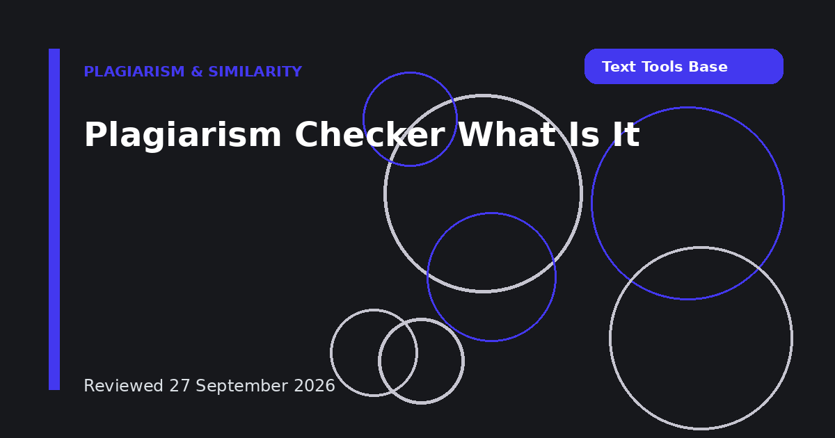 Plagiarism Checker What Is It