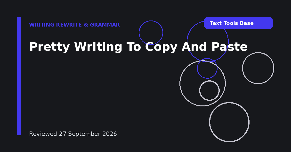 Pretty Writing To Copy And Paste