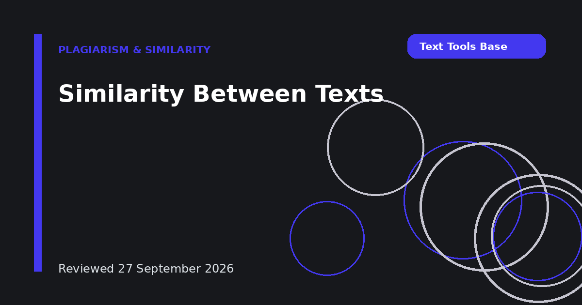 Similarity Between Texts