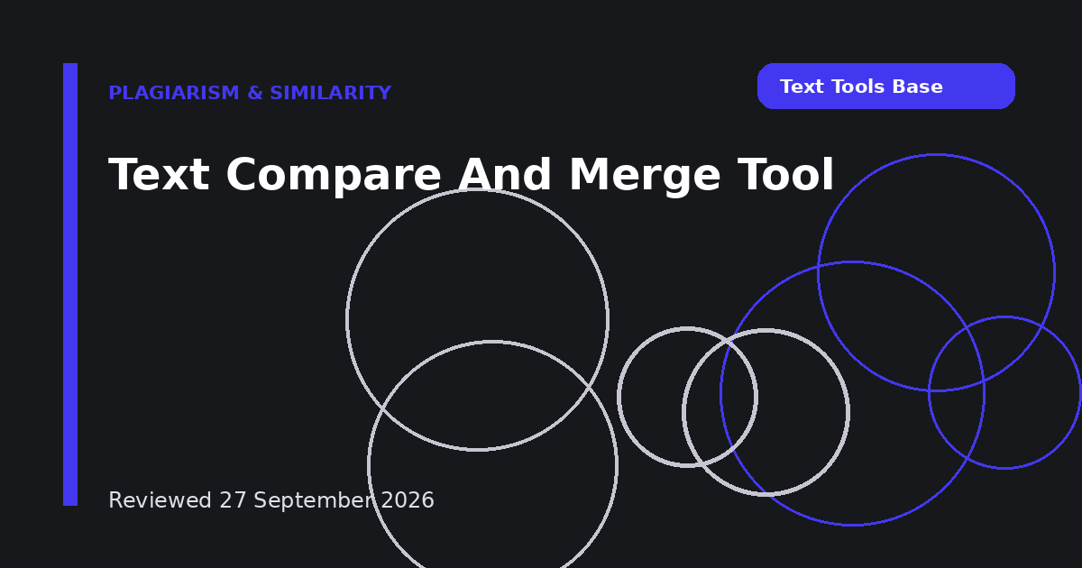 Text Compare And Merge Tool