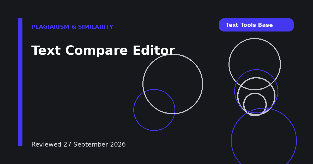 Text Compare Editor