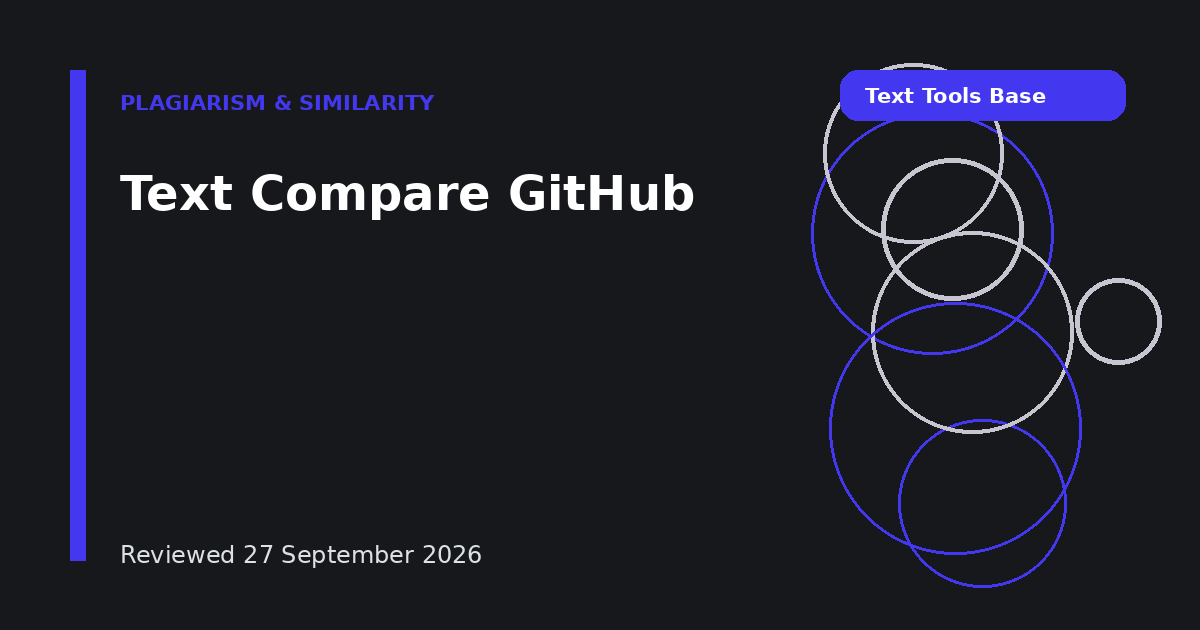 Text Compare GitHub