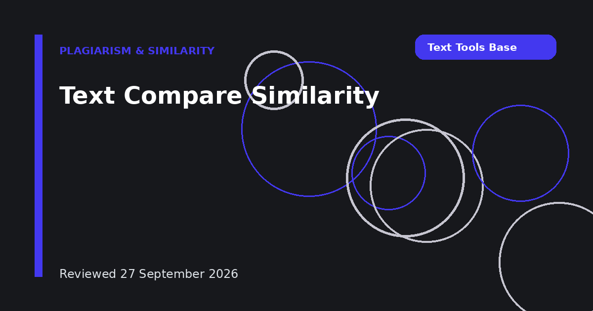 Text Compare Similarity