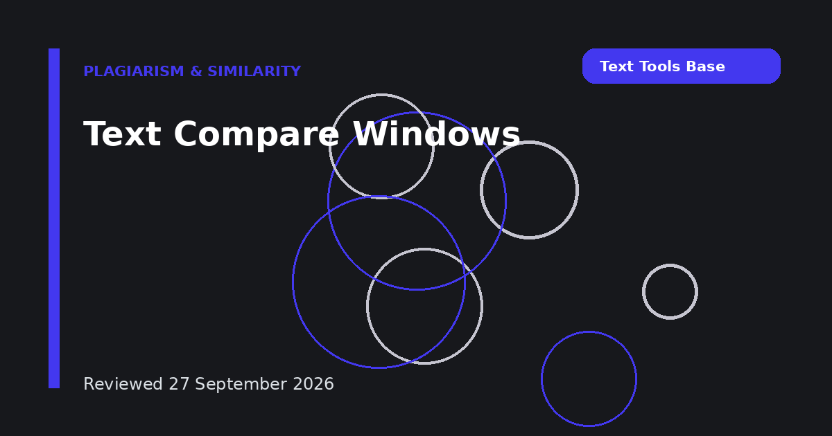 Text Compare Windows