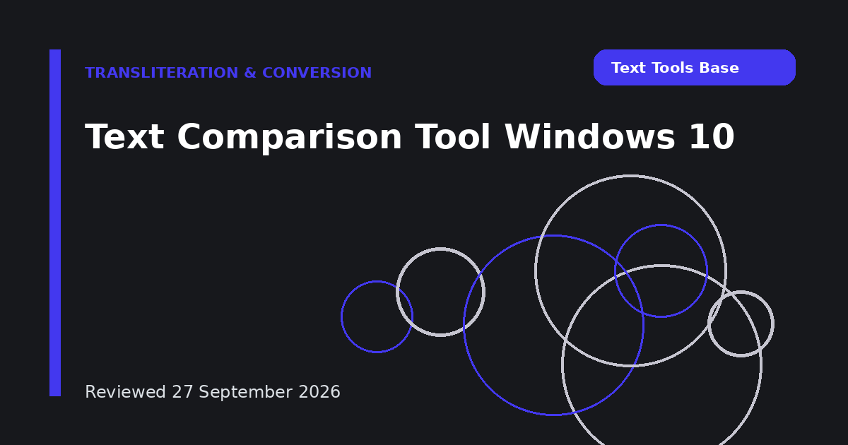 Text Comparison Tool Windows 10