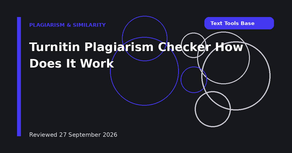 Turnitin Plagiarism Checker How Does It Work